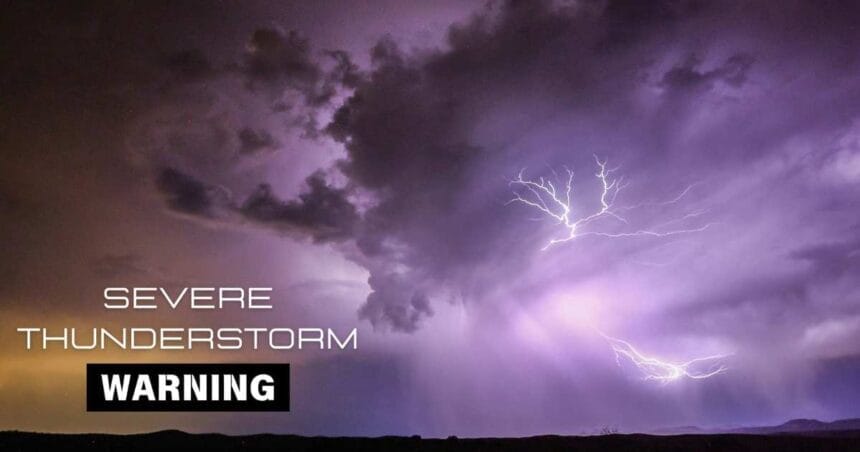 Severe Thunderstorm Warning Issued for Eastern Pima County