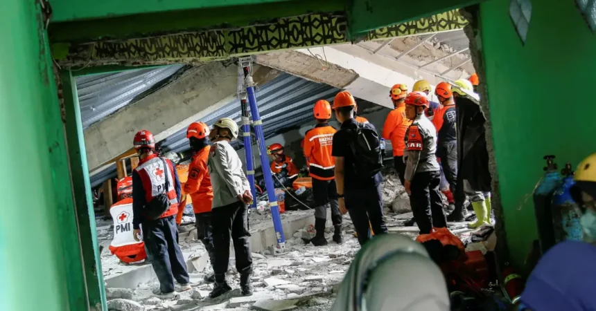 Indonesia School Collapse Rescue Efforts